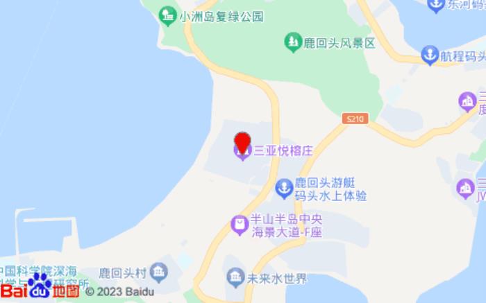 三亞悅榕莊酒店位置圖