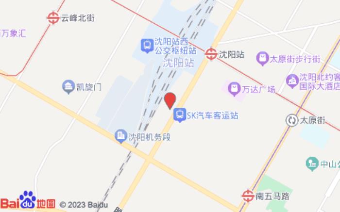 銀座佳驛酒店(沈陽火車站勝利南街店)位置圖 銀座佳驛酒店(沈陽火車站勝利南街店)位置圖