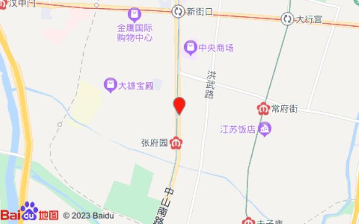 清沐鉑金酒店(南京新街口張府園地鐵站店)位置圖