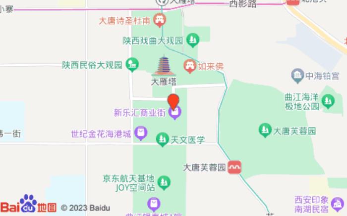 桔子酒店(大雁塔大唐不夜城酒店)位置圖 桔子酒店(大雁塔大唐不夜城酒店)位置圖