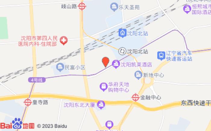 全季酒店(沈陽北站南廣場店)位置圖 全季酒店(沈陽北站南廣場店)位置圖