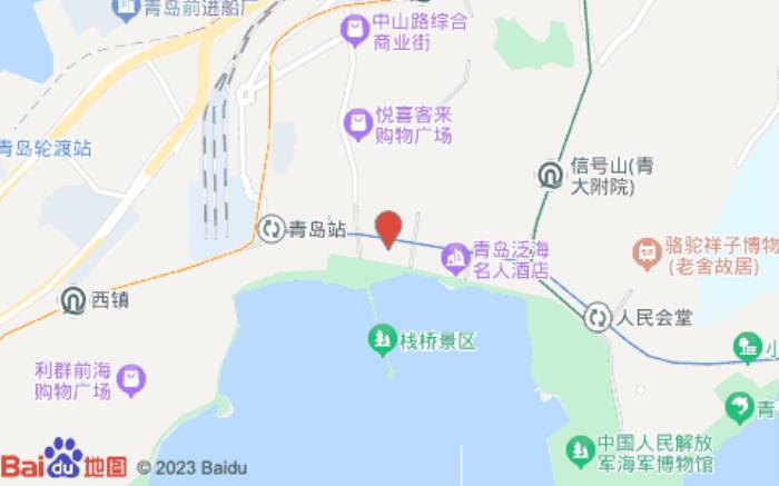 喆啡酒店(青島棧橋火車站店)位置圖 喆啡酒店(青島棧橋火車站店)位置圖