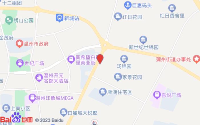 銳思特汽車連鎖旅店(溫州新城店)位置圖