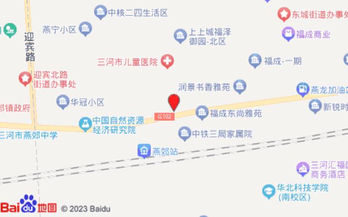 7天連鎖酒店(燕郊火車站店)位置圖