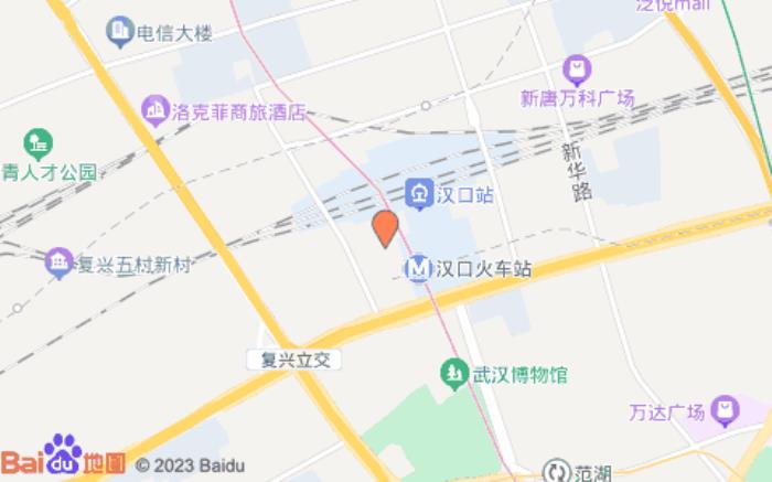 桔子酒店(武漢漢口火車站廣場店)位置圖