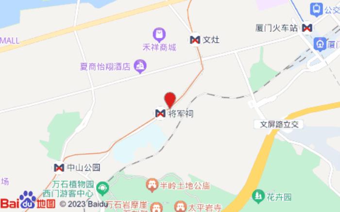 全季酒店(廈門中山路將軍祠酒店)位置圖 全季酒店(廈門中山路將軍祠酒店)位置圖