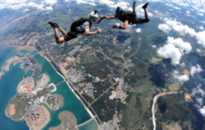 海南儋州海上跳傘基地海南景點