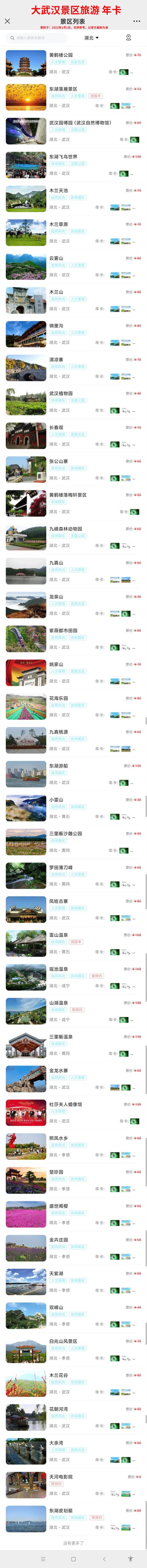 大武漢旅游年卡